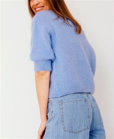 Women Knitted Crop Cardigan Shirt Short Sleeve Button Down Ribbed Knit Crop Top Y2k Girls Outwear Top Tee Shirt in Kuwait