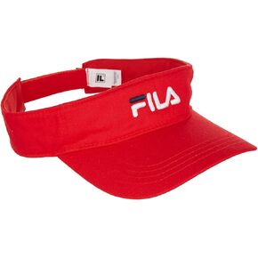FILA Heritage Logo Adjustable Strap Curved Brim Visor