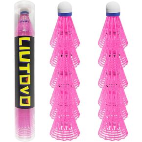 12 Pack Nylon Badminton Shuttlecocks Birdies Nylon Feather Shuttlecocks Badminton Birdies Great Stability ＆ Durability Indoor Outdoor Sports Hight Speed Training Badminton Balls（White） in Kuwait