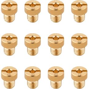 12pcs Carburetor Main Jets Kit, 45/48/50/52/55/58/60/62/65/68/70/72 Carburetor Jet Nozzle Carburetor Replacement Parts for Replacing 125cc 150cc 200cc 250cc Vm22 Vm24 Vm26 Dirt Bike And ATV