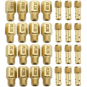 قطعة طائرة رئيسية وطائرة طيبة بطيئة لمجموعة Mikuni VM4/042 VM22/210 المكربن ​​- مجموعة كبيرة من الطائرات البديلة (نماذج VM4/042 و VM22/210)