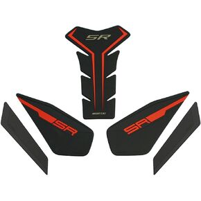 Motorcycle Tank Pad,Motorcycle Fuel Tank Protector,Gas Tank Decals Compatible With CFMOTO 450SR CF MOTO SR450 450 SR(Black White)