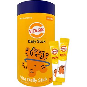 Vita500 Multivitamin Powder Daily Stick ، ​​تحسين المناعة القوية ، وزيادة الطاقة مع فيتامين C 500mg ، ومجمع فيتامين B (70 عصا من 500 ملغ) in Kuwait