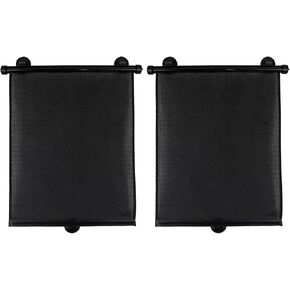 2PCS Car Window Shades, Car Window Shade for Baby, Retractable Pull Down Roller Sunshade with Reinforced Suction Cups, UV and Sun Glare Protection Accessories (15.7×17.7 inch)