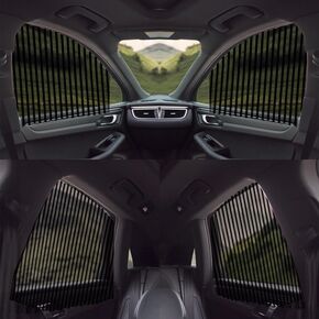 ‌ Universal Magnetic Car Window Sunshade‌ تصميم شبكة التنفس | تركيب مغناطيسي خالي من الأدوات | تخزين مضغوط لسهولة الحمل والاستخدام