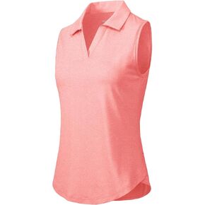 Rdruko Women's Golf Golf Polo Derts V-nock Collared Tennis Quick Dry Upf 50+ Tops Lightweight Mostic Taken