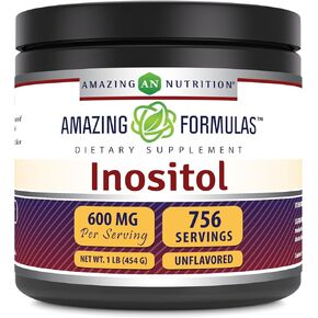 Amazing Formulas Inositol - 1000 Mg, Tablets(Non-GMO,Gluten Free) Promotes Reproductive Health - Reduces Stress & Promotes Healthy Mood - Promotes Circulation & Liver Function (1 Lb Powder)