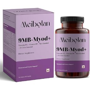 PCOS PCOD Supplement Myo-Inositol & D-Chiro Inositol with Vitamins | Hormonal Balance & Healthy Ovarian Function Support for Women | 60 Veg Capsule