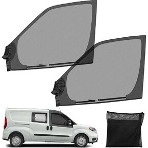 Magnetic Window Screens Customized for 2003-2021 Ford E-Series, Front Door Bug Mesh (Pair), Keeps Bugs Out Magnetic Bug Mesh, Easy to Install