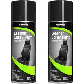 NADAMOO Leather Spray Paint Semi-Gloss Black 1 Can - Flexible Finish Vinyl Coating for Furniture, Car Seats, Bags, Couches, Shoes, DIY, Home & Auto