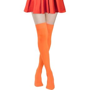 Women's Costume Hosiery Thigh High Opaque Stockings Nylon Velma for Halloween