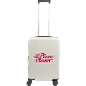 FUL Toy Story Pizza Planet 22.5 Inch Carry-On Luggage, Hardshell Rolling Suitcase with Spinner Wheels, White, Medium