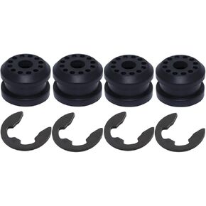 2PCS Transfer Case Shifter Linkage Control Lever Bushing Grommet Kit for Dodge Ram 1500 2500 3500 4x4 (2002-2010) - Includes E Clips (Part# 68078974AA, 68078975AA)