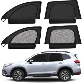 ظلال نافذة سيارة Zatooto لتويوتا RAV4 2019-2024 تغطي نافذة السيارة تعتيم | طبقة مزدوجة مع سحاب | شاشة نافذة تدفق الهواء والخصوصية RAV4 مع حقيبة تخزين للتخييم قيلولة السفر