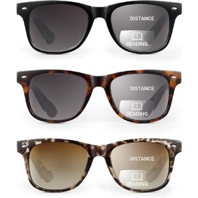 Ladeesse 3 Pack Bifocal Reading نظارات شمسية للنساء ، نظارات قراء Sun UV400