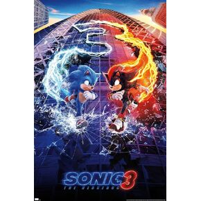 Trends International Sonic The Hedgehog 3 - One Sheet Wall Poster, 34L x 22.4W, Unframed Version