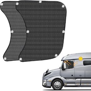 2 Pack Semi Truck Window Shades - Side Window Sun Shade with Suction Cup - 23.6"x21.6" Sun Shade for RV Truck - Glare Shield and UV Ray Protection forTruck Driver