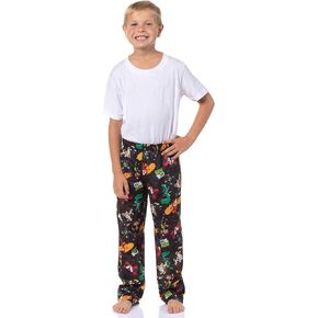Ben 10 Boys' Cartoon Omnitrix Characters Aliens Tossed Print Sleep Pajama Pants