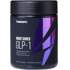 Innosupps Night Shred ™ GLP-1 | حرق الدهون في الليل + دعم النوم | شهية ، استقلاب ودعم الإجهاد | Akkermansia + Ashwagandha | 60 كبسولات. 30 حصص.