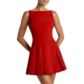 Kaximil Women's Off The Shoulder Mini Dress Ruffle Hem Ruched Corset Short Cocktail Party Dresses