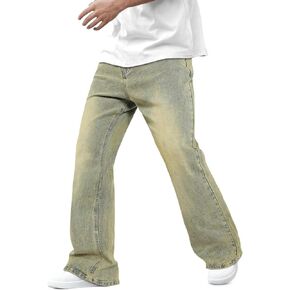 سروال الجينز المستقيمة للرجال في Heyfanee Stratfy Bootcut Denim Pants للرجال مريحين