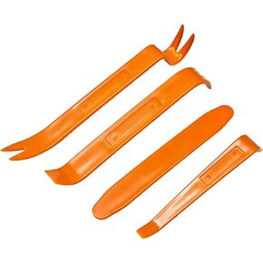 4 PCS Auto Trim Removal Tool Kit, No Scratch Removal Installer Pry Tools for Car Door Clip Panel, Dashboard Clip Fastener Remover Pry Tool Set for Vehicle Interior Trim, Car Accessories
