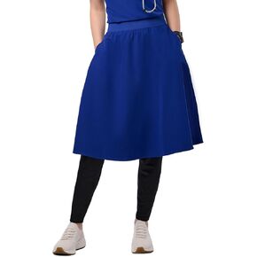 تنانير Jennifer 2 -Pocket Flared Scrub for Women - Soft Fabric Skirt Scrubs ، حزام مرن ، Fit Classic