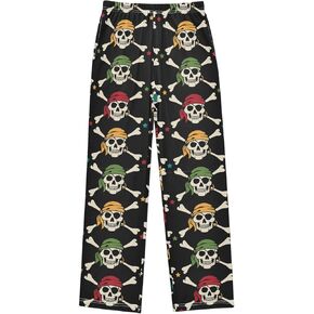 Boys Pajama Pants Buckets Popcorn Black Girls Sleepwear PJ Bottoms S