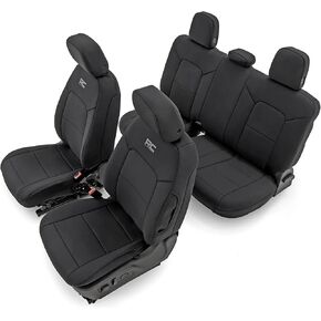 أغطية مقاعد نيوبرين في الريف الخام ل Chevy Colorado & GMC Canyon (2023-2025) - مقاومة للماء وأشعة فوق البنفسجية ، مبطنة بالرغوة ، الأمامية والخلفية