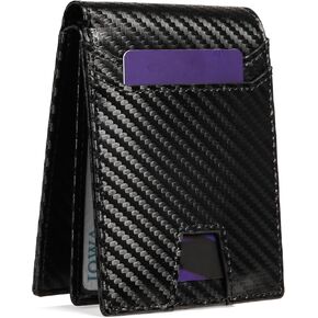 SENDEFN AirTag Wallet Genuine Leather Bifold Wallets for Men with RFID Blocking