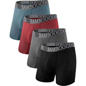 Bamboo Cool Men 360 ° Mesh Desh Instrome Wable-Wicking Boxer Boxer Boxer Performan