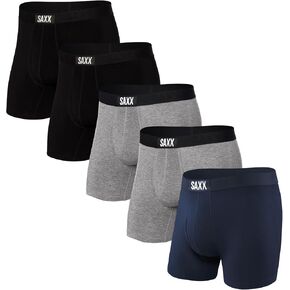SAXX Underwear Co. Men's Underwear with Pouch Support Ultra Boxer Brief Fly, 5 or 7 Pack