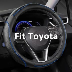 غرب Llama Microfiber Leather Wheel Cover لتويوتا ، تصميم محكم ، مناسب مخصص لـ 14.5-15 بوصة ، متينة ومريحة (حجم سوداء سوداء)