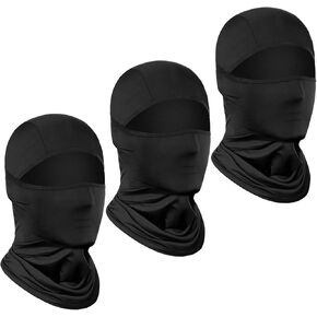 Achiou Black Balaclava Ski Mask 3 Pack