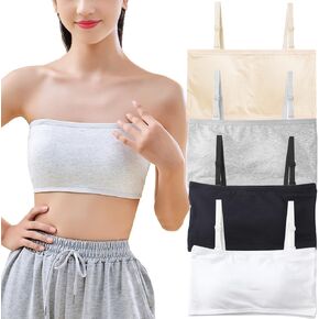 BAWS BANDEAU BANEAU BRAS COTTON BANEAU مع أحزمة قابلة للفصل
