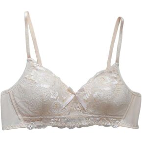 SweatyRocks Girl's Bow Floral Lace Bra Wireless Comfortable Bralette Everyday Bras