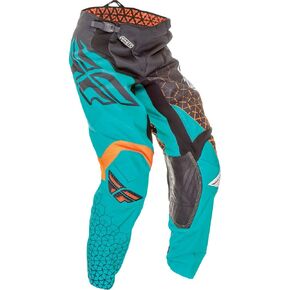 Fly Racing Unisex-Adult Kinetic Trifecta Pants (Black/Teal/Orange, Size 20)