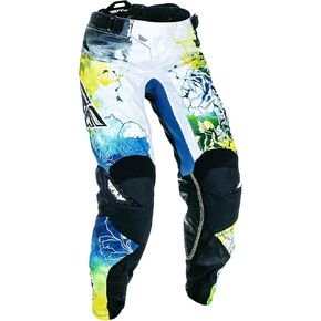 Fly Racing Unisex-Adult Kinetic Women's Race Pants (Teal/Yellow, Size 26)