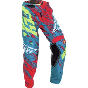 Fly Racing Unisex-Adult Kinetic Relapse Pants (Teal/Red, Size 38)