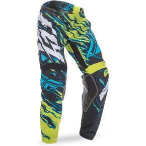 Fly Racing Unisex-Adult Kinetic Relapse Pants (Lime/Blue, Size 20)