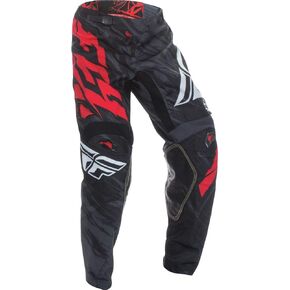 Fly Racing Unisex-Adult Kinetic Relapse Pants (Black/Red, Size 24)