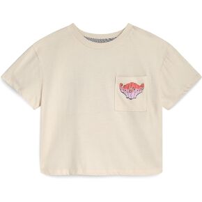 Volcom Girls Crop Top - Tees Short Sleeve Graphic مع جيب ، قمم Crewneck Pullover Summer Tops للفتيات (الأحجام: 7-16) in Kuwait