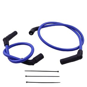 10mm Silicone Blue Spark Plug Wires Kit Compatible with Harley H-D FLT FLHT FLHR FLTR 2009-2015