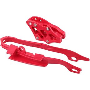 Dirt Bike Chain Guide Guard + Chain Slider Guide Protector for CR125R 2005-2007, CR250R 2005-2007, CRF250R 2005-2006, CRF250X 2006, CRF450R 2005-2006, Red