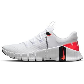 Nike Free Metcon 5 Men's Workout Shoes (White/Black/Bright Crimson, US Footwear Size System, Adult, Men, Numeric, Medium, 10.5)