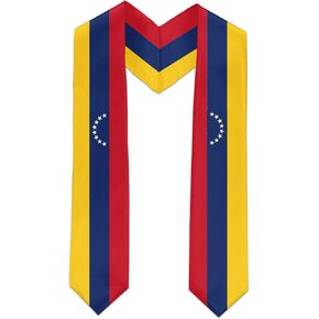 Venezuela Flag International Graduate Satin Stole Scarf with National Flag Design 72" Graduation Sash