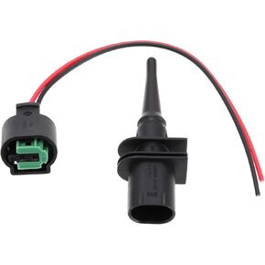 The Lord of the Tools 2Pcs Ambient Air Temperature Sensor & Plug Wires 61138365340 61130005199 65816905133 Compatible with BMW Mini Exterior Ambient Air Temp Sensor