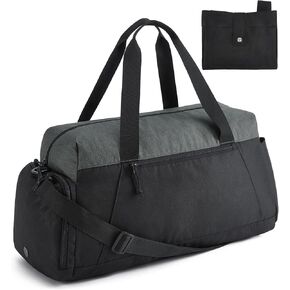 BAGSMART Gym Bags for Men Women, Foldable Travel Duffle Bag, Lightweight Weekender Duffel Bag With Shoe Compartment, Water Resistant Workout Duffle Sports Bag for Travel Yoga, Black in Saudi Arabia