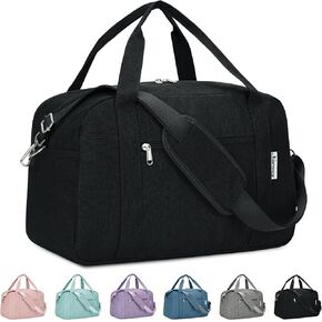 Narwey 18" Carry on Bag Underseat for Airplane Spirit Airlines Personal Item Travel Bag 18x14x8 Small Duffle Bag Duffel Bag Gym Weekender Overnight Bag with Wet Pocket for Women and Men (Black) in Saudi Arabia