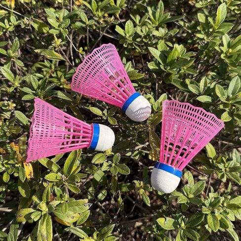 12 Pack Nylon Badminton Shuttlecocks Birdies Nylon Feather Shuttlecocks Badminton Birdies Great Stability ＆ Durability Indoor Outdoor Sports Hight Speed Training Badminton Balls（White） in Kuwait